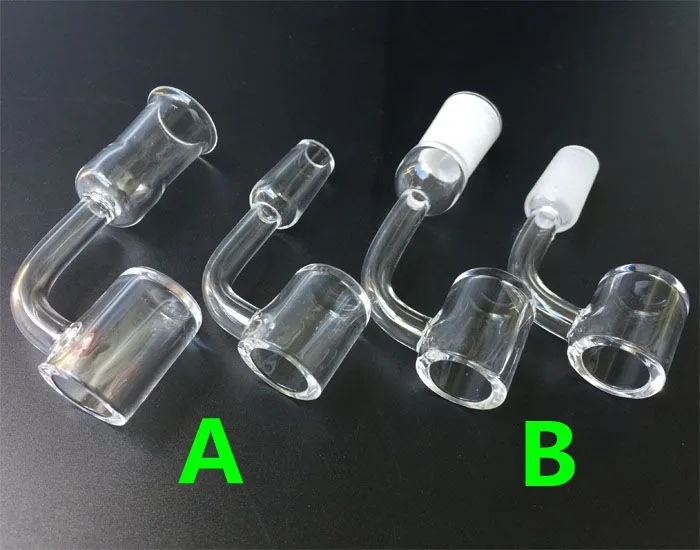 New Flat Top Quartz Banger with 3mm Thick 20mm OD Joint 10mm 14mm 18mm Male Female Quartz Domeless Nail