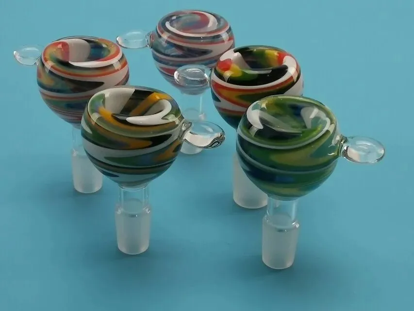 Высококачественный цветной парик Wag Стеклянная чаша, кусочки водопроводных труб, бонги, чаши, мужской шарнир, 14 мм и 18 мм, чаши для труб, аксессуары для курения