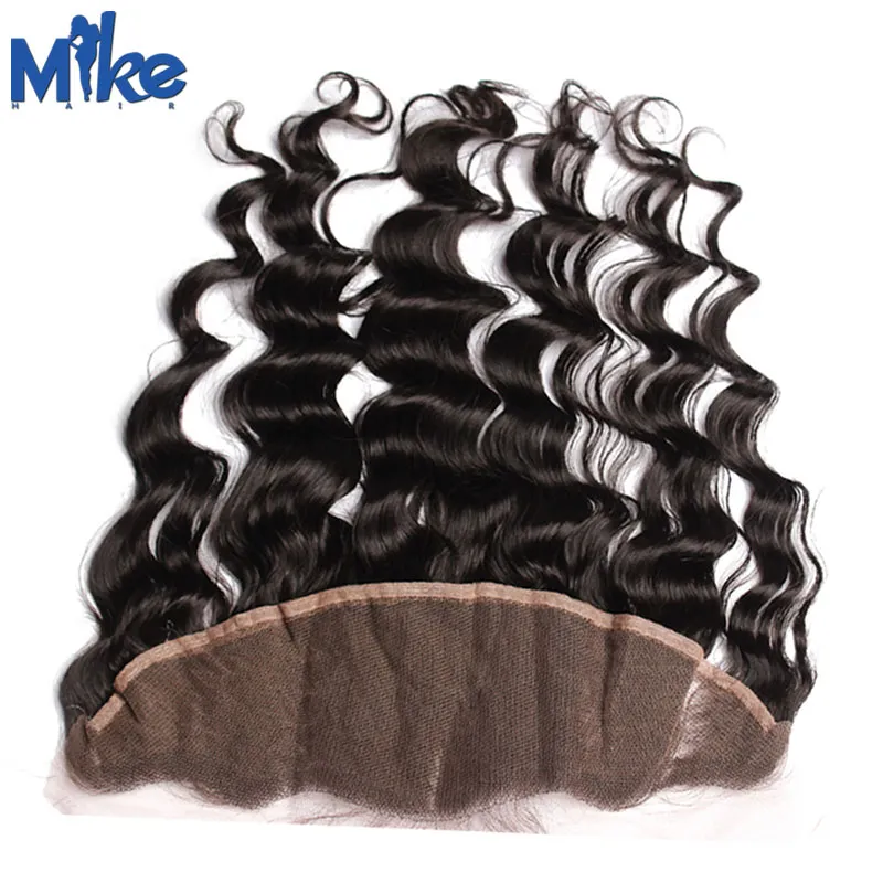 MikeHAIR Brazilian Hair Lace Frontal Wholesale Human Hair Closure Straight Body Wave Deep Weave Kinky Curly Ear to Ear Lace Frontal Closures