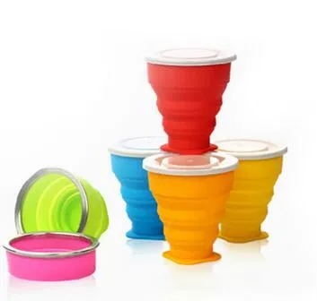 New Portable Silicone Retractable Folding Water Cup Collapsible Outdoor Travel Telescopic Collapsible Soft Drinking Cup Water Bottles