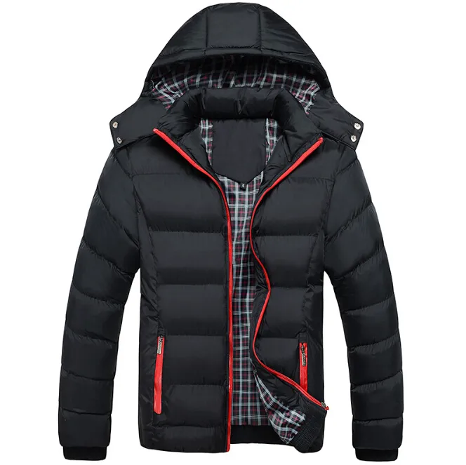 الجملة- 2016 Winter Coat Men Men Quilted Black Puffer Stack