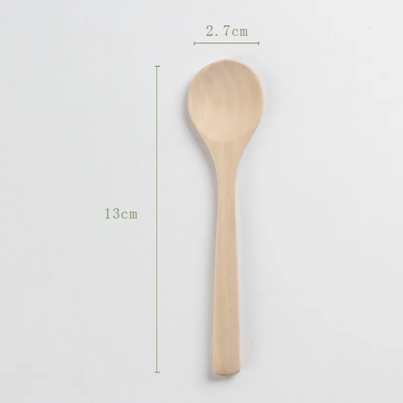 Wood Soup Spoon Mini Wooden Teaspoon Utensil Coffee Ice Cream Spoon Wholesale