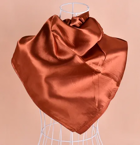 Solid Satin Royan Silk Hidżabs Square Scarf Scarkscarf Salives 90 90cm #2086218m