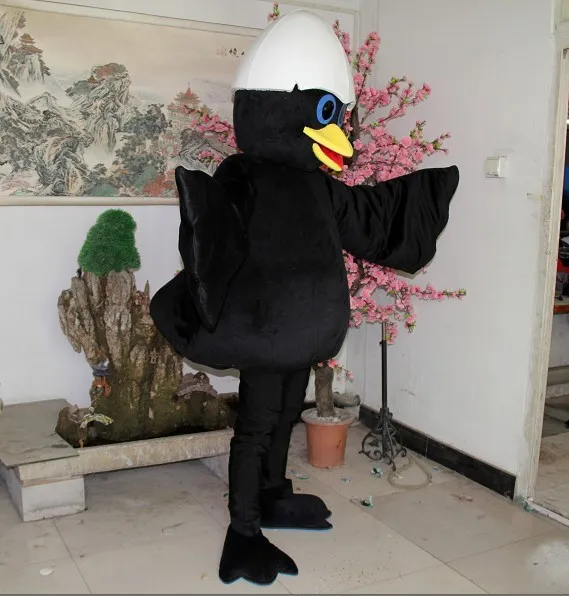 Högkvalitativa riktiga bilder Deluxe Black Chicks Mascot Kostym Vuxen Storlek Fabriks Direkt Gratis frakt