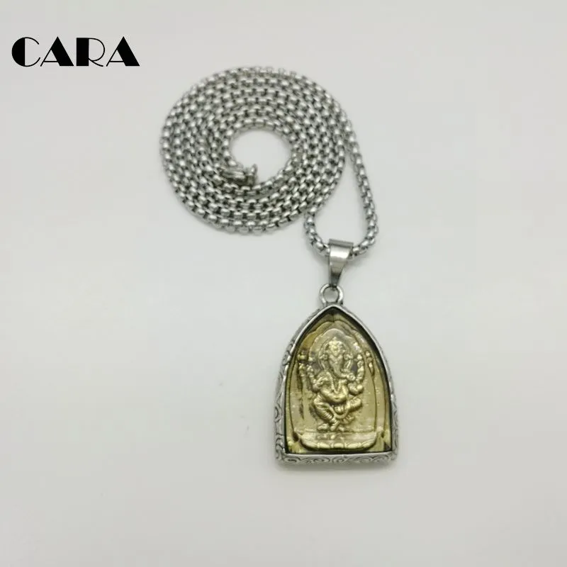 CARA 2017 NEW Statement Necklace Vintage Buddha Pendant Buddhist Necklace Buddha Religious 316L stainless steel necklace Jewelry C223u