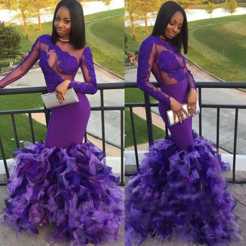 Dark purple discount long sleeve dress