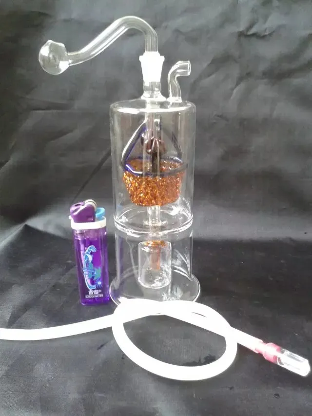 Cesta de flores de vidro narguilé bongos acessórios, Tubos Coloridos Fumadores Tubos de Vidro Curvo Queimador de Óleo Tubos de Água Tubos Dab Rig Bongos De Vidro P