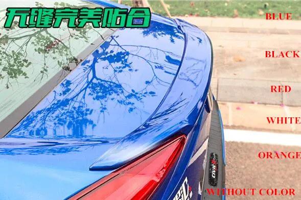 High quality ABS material car trunk rear wing Spoiler with paint for Honda CIVIC 2016red,blue,black,white,silver,orange