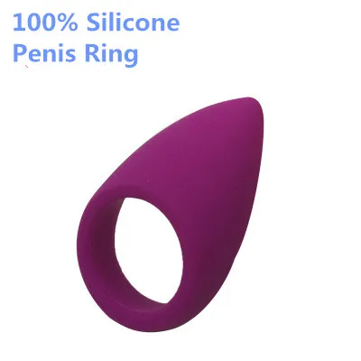 Purple Silicone Penis Ring,Cock Ring,Penis Lock,Virginity Lock,Delay Ejaculation,Teardrop Cockring Sex Toys For Man Adult Games q0506