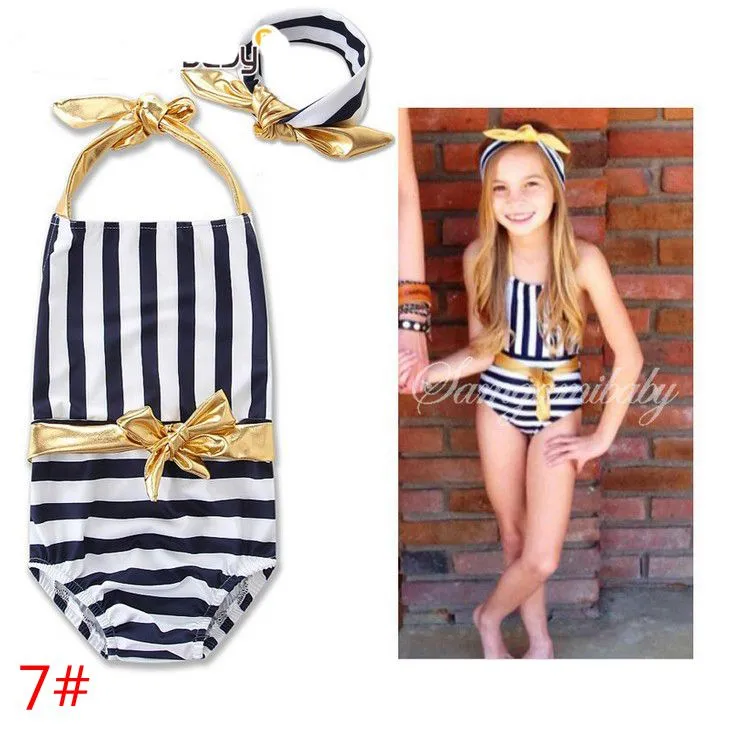 Mignon bébé Bikini Big Bowknot Stripe 2 pièces jupe maillots de bain ensembles INS vente chaude bébé filles bain 11 styles prix usine fille vêtements de plage