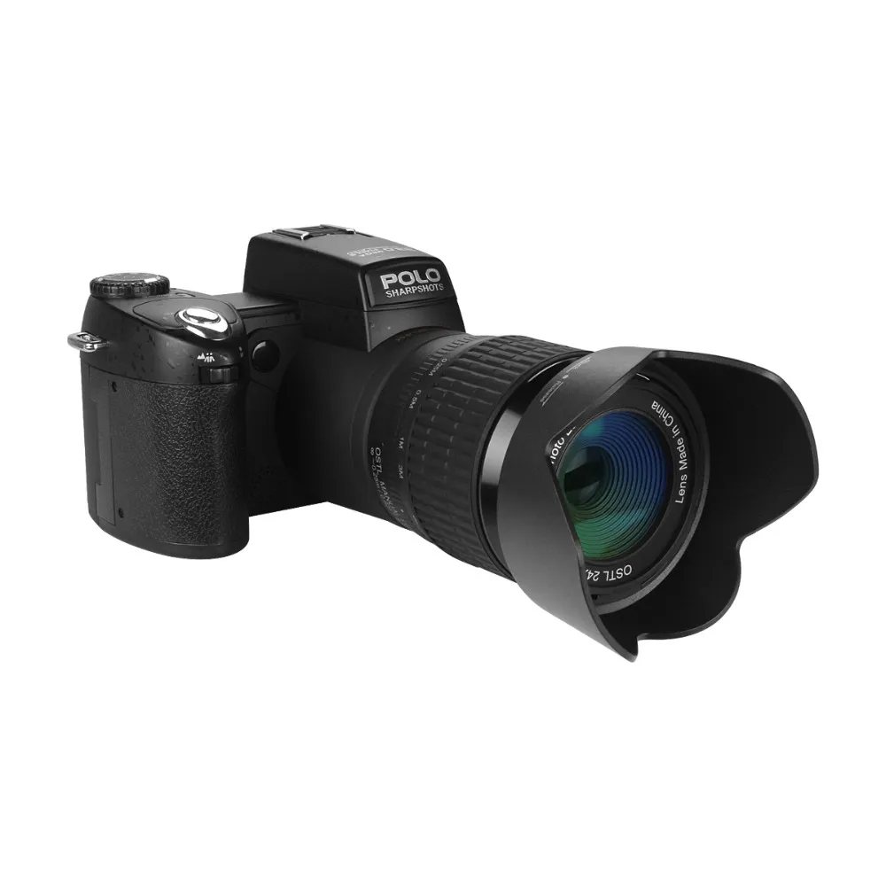 C￢meras digitais Protax D7300 33MP DSLR 24X Optical Zoom TelePos 8x Lens de largura LED Spotlight Tripod22223