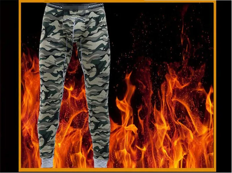 Modiga män leggings höstvinter ny tidvatten ryska porslin supermen grön blå camo tryck långa johns smala bomull blandning varma män 8292552