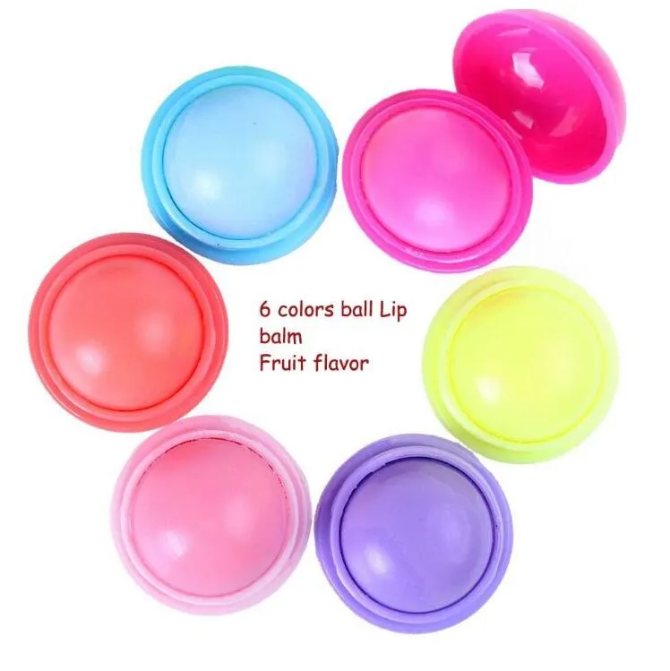 3D Makeup Round candy color Moisturizing lip balm Natural Plant Sphere lip gloss Lipstick Fruit Embellish lip smacker