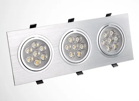 21W led ceilling light,dimmable led downlight, high power,rectangular, adjustable angle, three lights,Warranty 2 year,SMDL-5-112