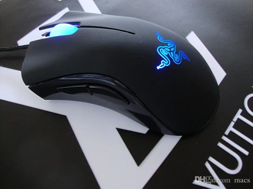 Drop Green Green Blue Razer Death Adder Mouse de alta qualidade Mouse de jogo 3500dpi Mouse com fio óptico165R