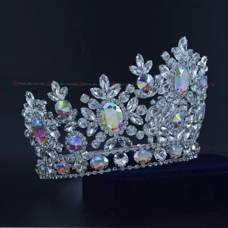 Pageant Crown Rings Premium Rhinestone Crystal Bridal Tiaras and Crowns - Silver Queen ...