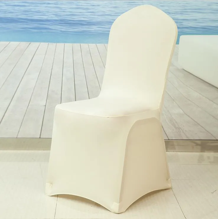 Universal Spandex Krzesło Pokrywa Płaski Przednia Stretch Spandex Lycra Krzesło Pokrywa Dla Hotel Bankiet Ślub Festiwal Dekoracja Okładki