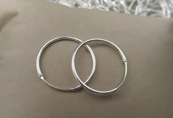 Orecchini a cerchio in argento massiccio da donna Orecchini a bottone a cerchio grande esagerati eleganti Huggie Gioielli in argento sterling antiallergici