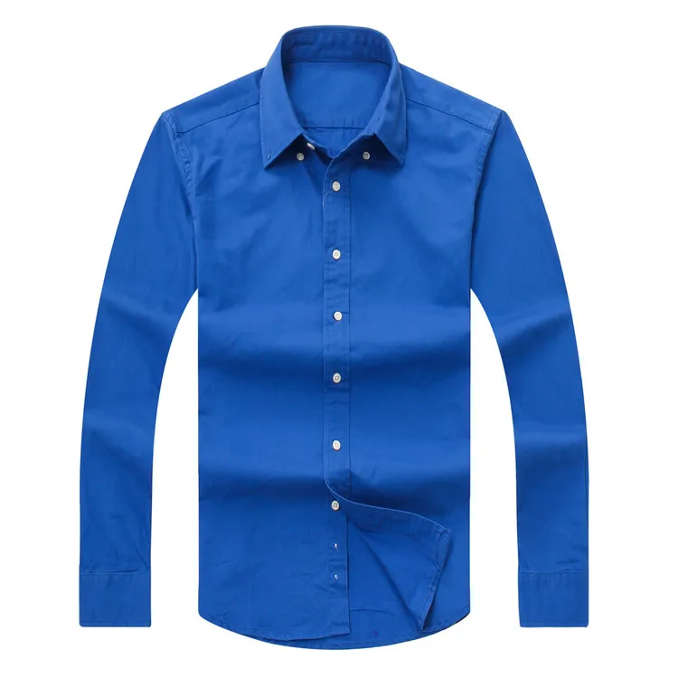 2017 new Fall Men's Long Sleeve Shirt Cotton Shirt Men's polo Casual Solid Regular fit Men's Shirts fashion 