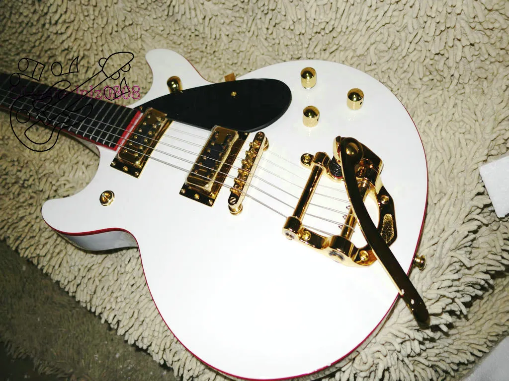 Neueste Custom Shop 6128T E-Gitarre in Weiß mit Tremolo-System OEM aus China