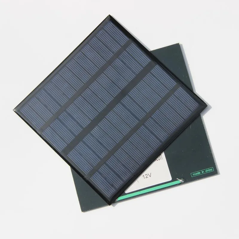 Hot 3W 12V Mini Solar Cell Polycrystallin Solpanel DIY Panel Solström Batteriladdare 145 * 145 * 3mm 10st / Fri frakt