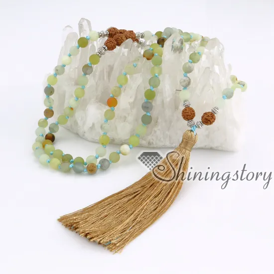 108 Mala Bead Ketting Mantra Chanting Meditatie Kralen Groothandel Malas Kralen Kwastje Ketting Helende Sieraden Groothandel Boeddhistische Rozenkrans