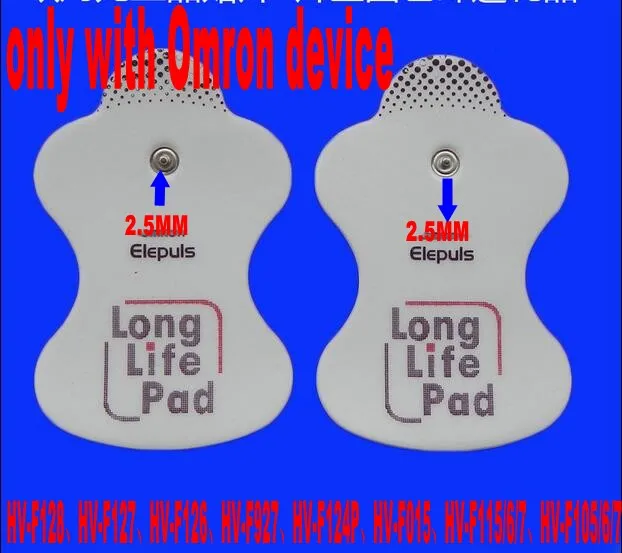 Självhäftande Återanvändbar LONG LIFE TENS ELEKTRODADDER Massagedyna för OMRON-enheter med 2,5 mm dubb