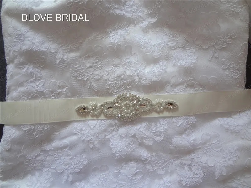 Real Po Cheap But High Quality Pearl Rhinestone Crystals Wedding Belt Sash Shinny Bridal Accessory Wedding Prom Evening Sashes 1690013