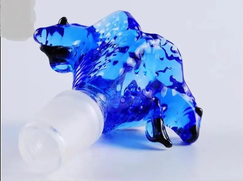 Double dinosaur bubble glass bongs accessories Glass Smoking Pipes colorful mini multi-colors Hand Pipes Best Spoon glas