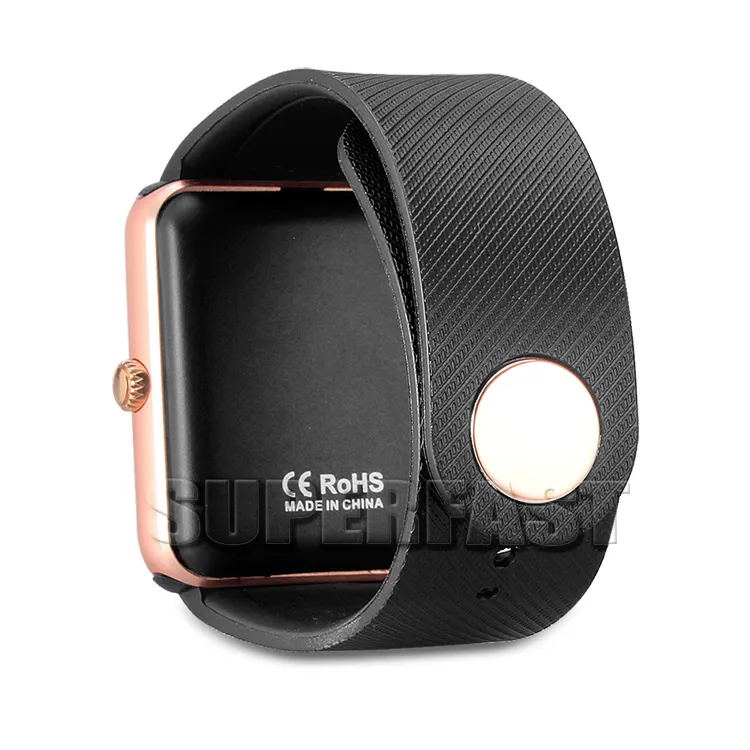 Bluetooth Smart Watch GT08 SMART -klockor med SIM -kortplats och NFC Health Smartwatches för Android Samsung iOS med detaljhandelspackag7011444