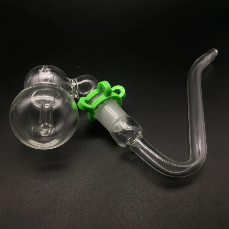 Barboteur de capteur de cendres en verre avec adaptateur J-Hooks J crochets tuyaux en verre et support de tuyau pliant en plastique Kits de support de support
