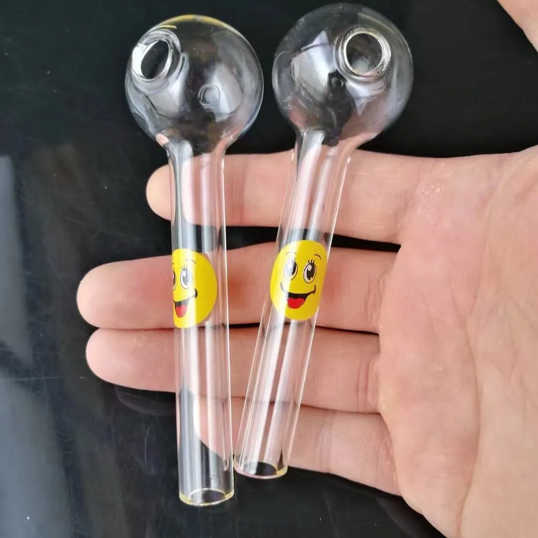 nouveau brûleur droit de sourire de haute qualité, bongs en verre en gros, narguilé en verre, accessoires de pipe à fumée