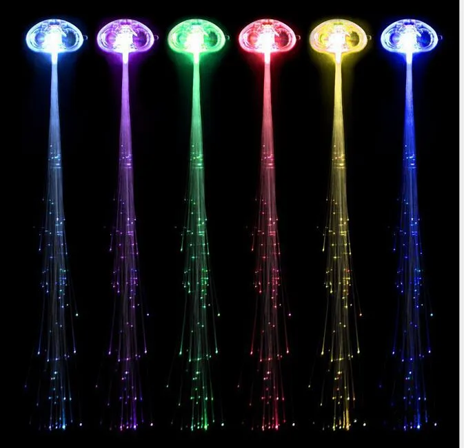 Light Up LED LED EXTENSIÓN SRIPE FLASHING BARRA DE FIESTA LED Gir Cabello brillante por Fiber Night Lights Decoración