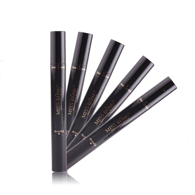 Miss Rose brand makeup liquid eyeliner pencil quick dry waterproof eye liner black color with stamp beauty eye pencil