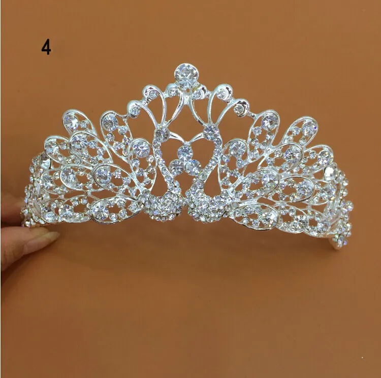 Chegada Nova Luxo Diferentes tipos Tiaras de casamento do diamante Cryatal Império Crown nupcial Headband para a noiva acessórios para o cabelo para festa de jóias