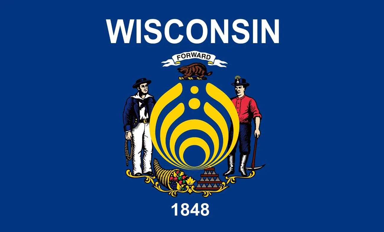 3 Fuß x 5 Fuß Wisconsin Bassnectar Flagge, dekoratives Banner aus 100D Polyester mit zwei Metallösen