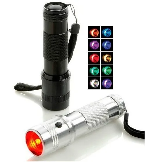 Colorshine LED RGB Color Changing Torch Flashlight,3W Aluminium Alloy RGB Edison Multi color led flashlight rainbow of colors Flash