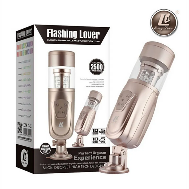 Wholesale New Easy Love  Lover 2 Automatic Sex Machine Rotating and Retractable Electric Male Masturbators Sex Toys for Men