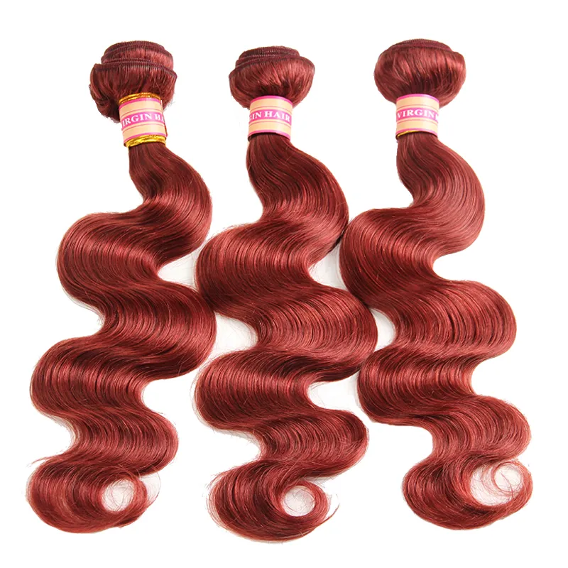 Malezyjski Indiański Brazylijski Virgin Włosy Wiązki Peruwiański Ciało Fala Włosy Włosy Natural Color # 1 # 2 # 4 # 27 # 99J # 33 # 30 Rozszerzenia włosów ludzkich