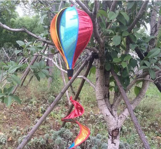 Regenboogstreep rooster windsock hete lucht ballon wind spinner tuin tuin tuin in de decoratie op voorraad