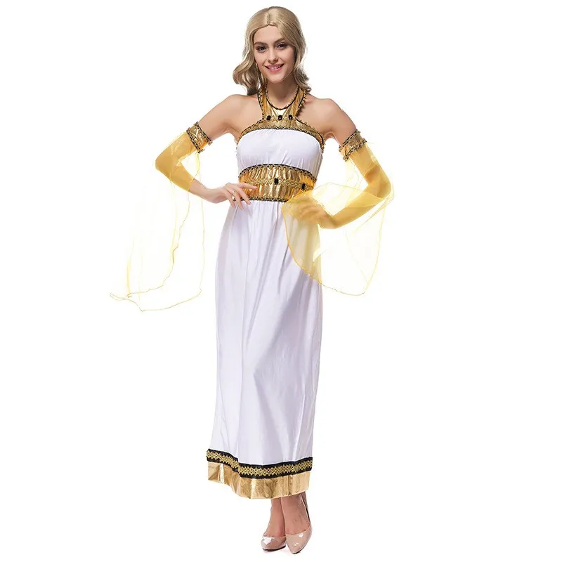 Cosplay Princesa Partido Halloween Sexy Egito Antigo Rainha traje clássico Masquerade Grécia Deusa Stage Outfits