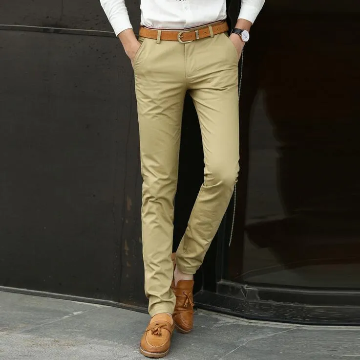 Pantalon d'été décontracté pour hommes, couleur pure, Slim, simple, taille sauvage, confortable, PM020, nouvelle collection
