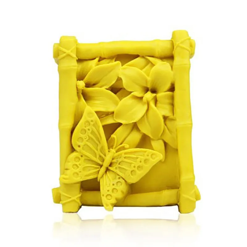 Le moule à savon en forme de fleur de papillon, en silicone, fait à la main, BKSILICONE AC001
