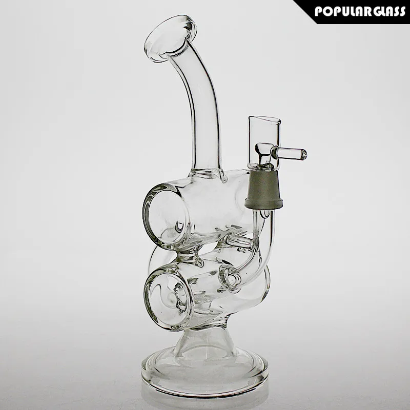 SAML 20 cm Tall Oil Rig Hookahs Recycler Bong Glass Smoking Water Pipe Fogstorlek 144mm PG50407880923