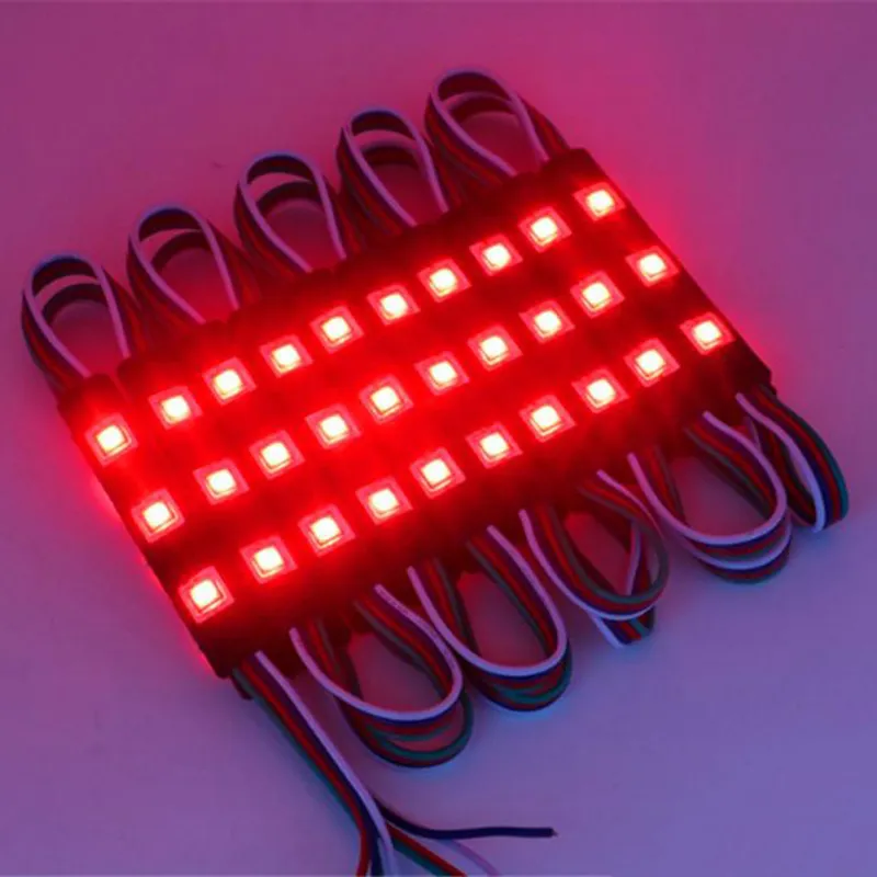 Светодиодный модуль SMD5050 Светодиодный модуль Light 3LED Black RGB Задние фонари с объективом DC12V Водонепроницаемые модули IP65 Лампа для букв Реклама