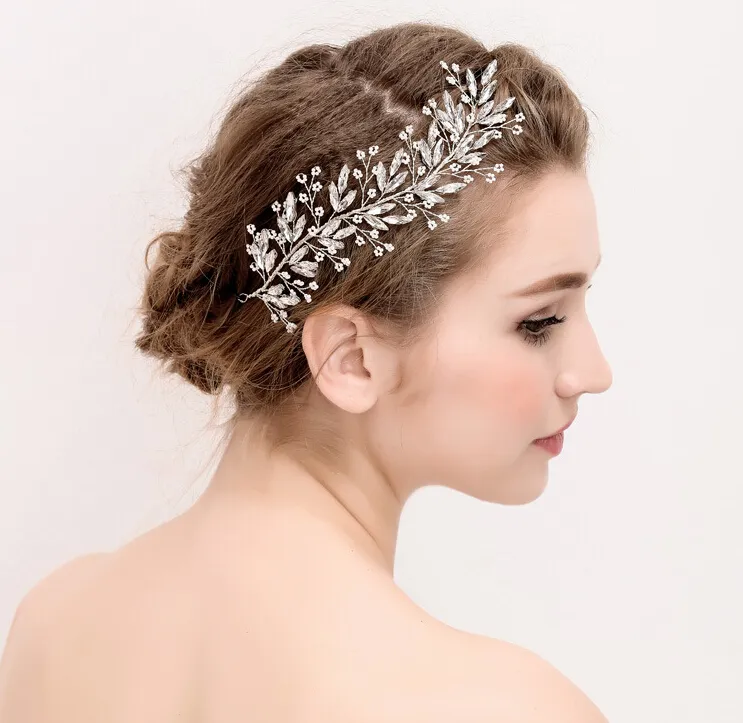 2019 popular tira mini flor strass cabelo festa de casamento acessórios de cabelo tiara de casamento para festa de casamento nupcial 6939494
