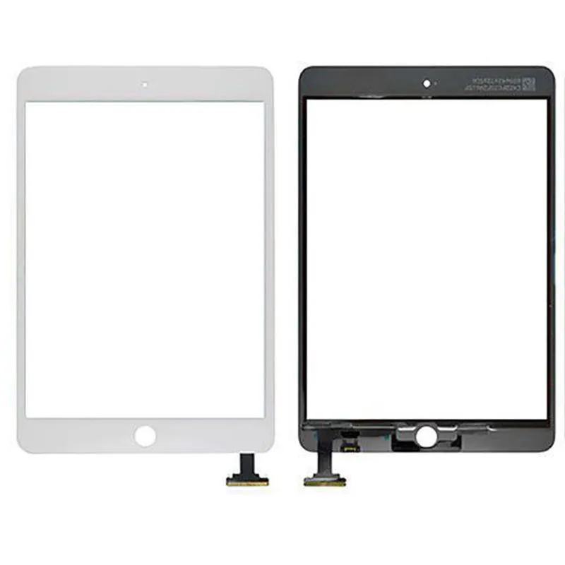 100% novo painel de vidro de tela de toque com digitador para ipad mini 3 mini3 preto e branco DHL livre