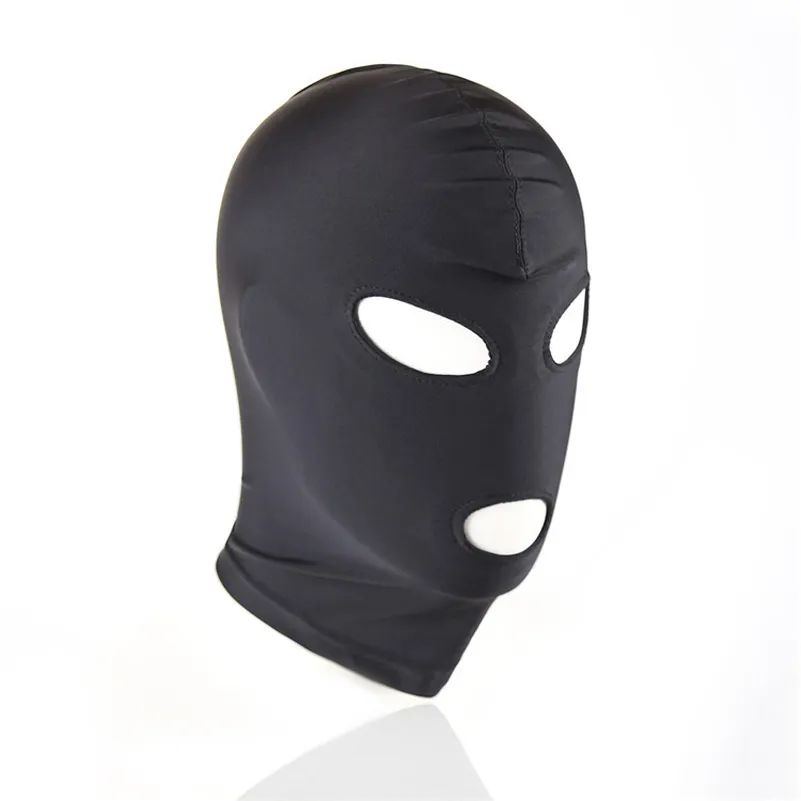 BDSM fétiche masque capuche Sexy jouets bouche ouverte oeil Bondage fête masque Cosplay esclave punir couvre-chef masque adulte jeu produits de sexe