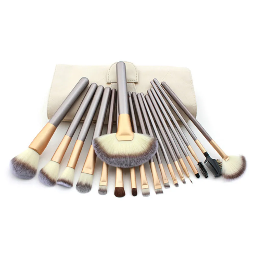 Hochwertiges 12 18 24-teiliges Make-up-Pinsel-Set in Zahnbürstenform, Kosmetik, Make-up, Metallpinsel, Schönheitswerkzeuge, Puderpinsel