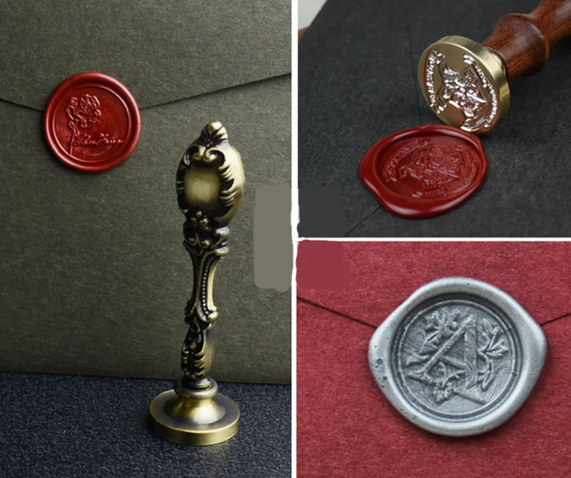 Clear stamps Vintage Scorpion Custom Picture Logo Wedding Invitation Wax Seal Sealing Stamp Rosewood Handle Set